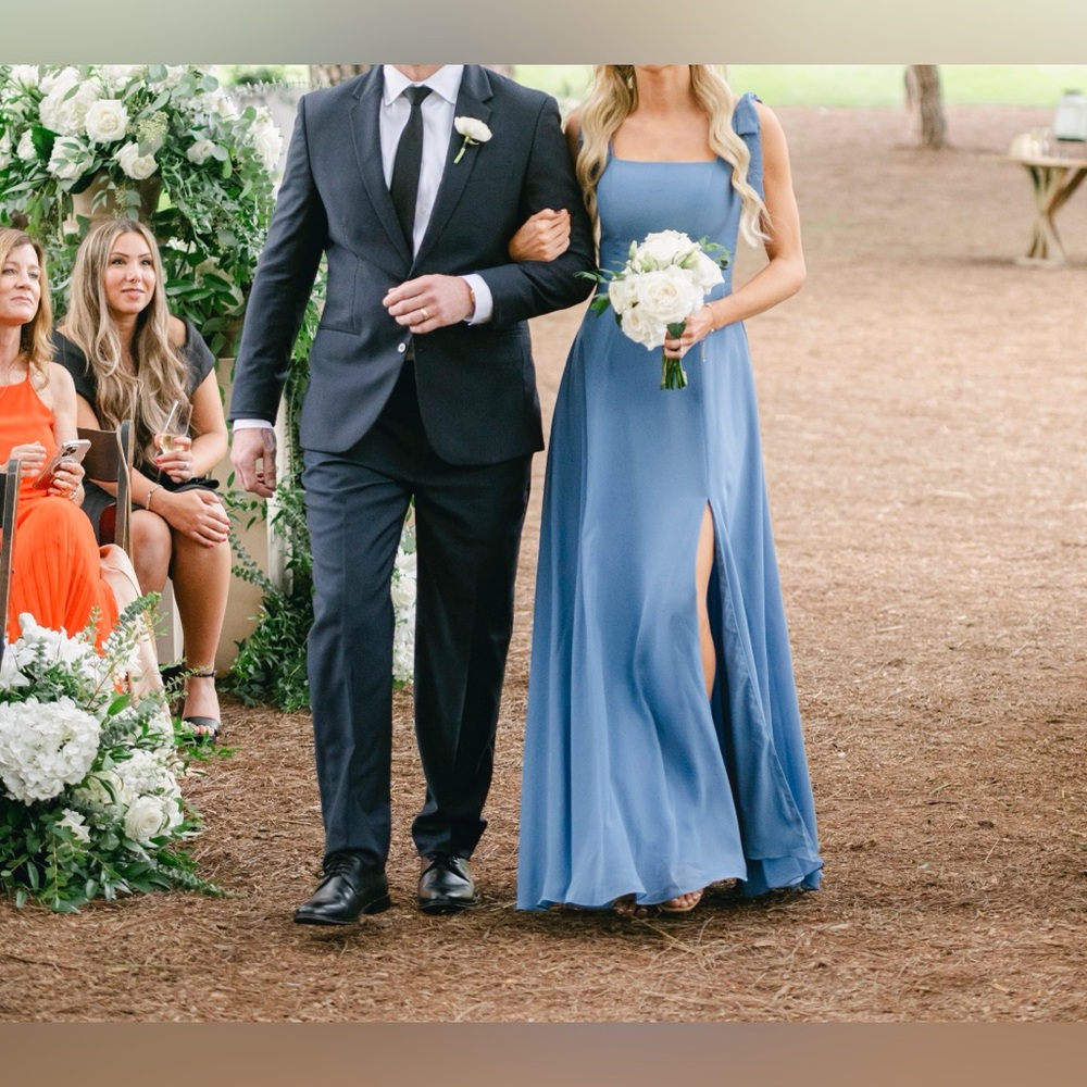 Slate blue JJ house bridesmaid dress size 0